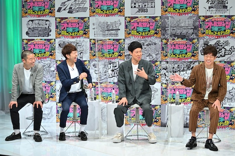 左からアキナ、小籔千豊、陣内智則。