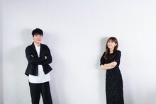 麒麟・川島（左）と渋谷凪咲（右）。