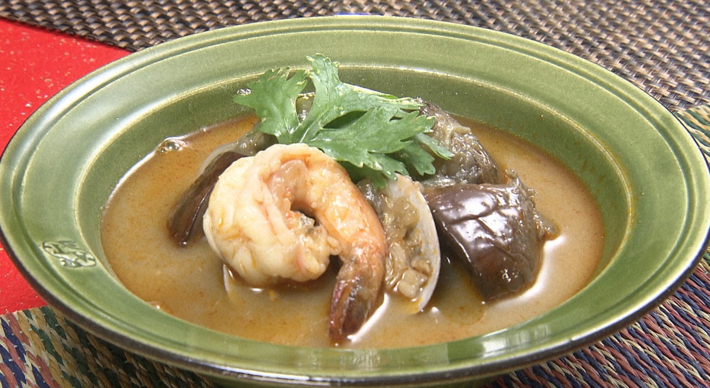 西洋ナスを使った料理。(c)日本テレビ