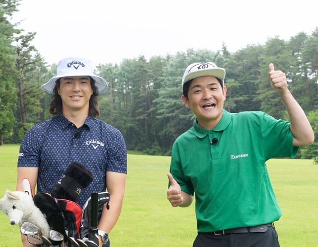 左から石川遼、千鳥ノブ。(c)フジテレビ