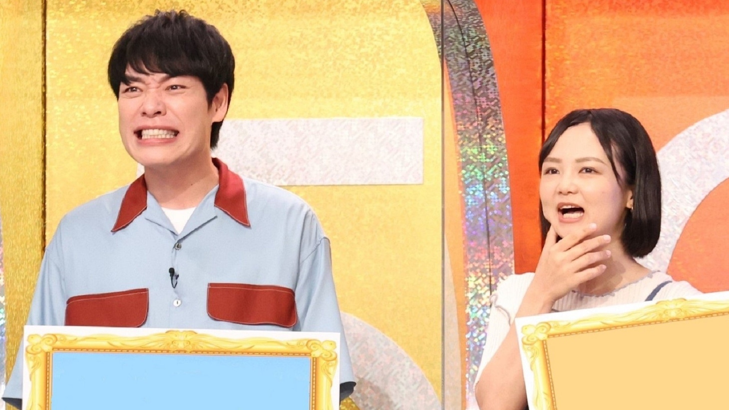 麒麟・川島と蛙亭イワクラ。(c)フジテレビ
