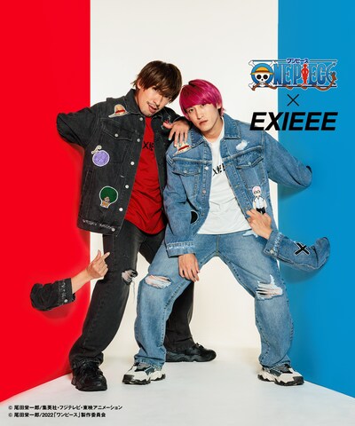 EXIEEEと「ONE PIECE」のコラボアイテムのイメージ。