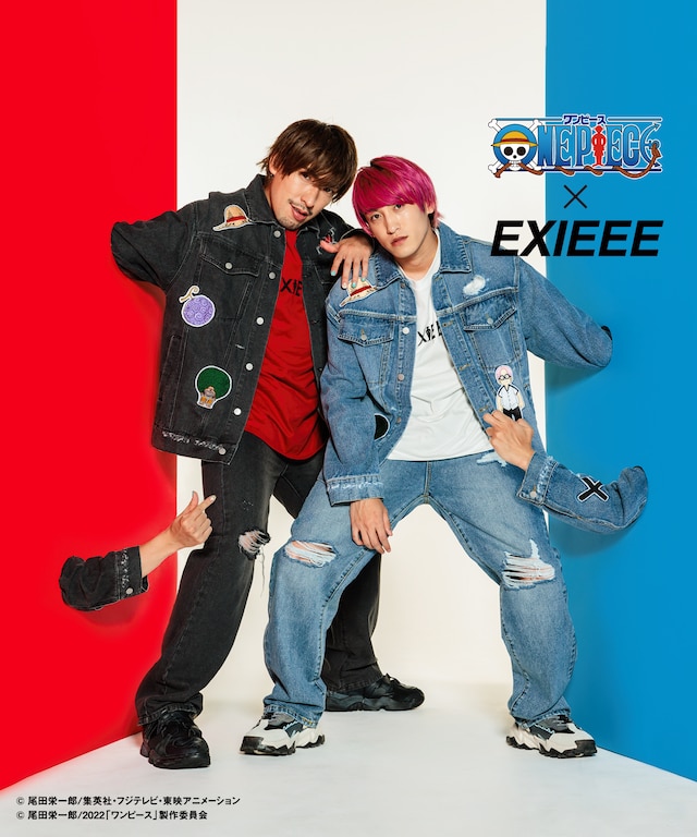 EXIEEEと「ONE PIECE」のコラボアイテムのイメージ。
