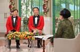 「徹子の部屋」に出演する、おぼん・こぼん、黒柳徹子。(c)テレビ朝日