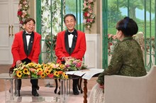 「徹子の部屋」に出演する、おぼん・こぼん、黒柳徹子。(c)テレビ朝日