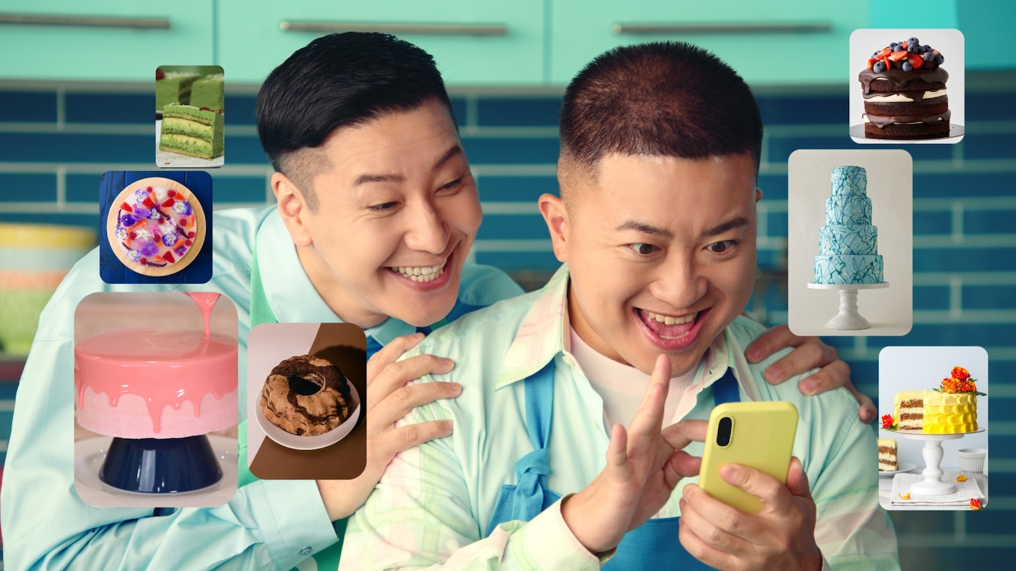 CM「ピンタレストのおかげです。チョコレートプラネット篇」に出演するチョコレートプラネット。