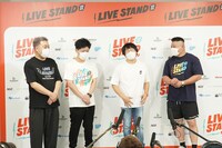 左からフットボールアワー、蛍原徹、ケンドーコバヤシ。