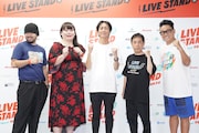 左から、おミュータンツ、ナインティナイン、宮川大輔。