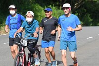 練習中のEXIT兼近。(c)日本テレビ