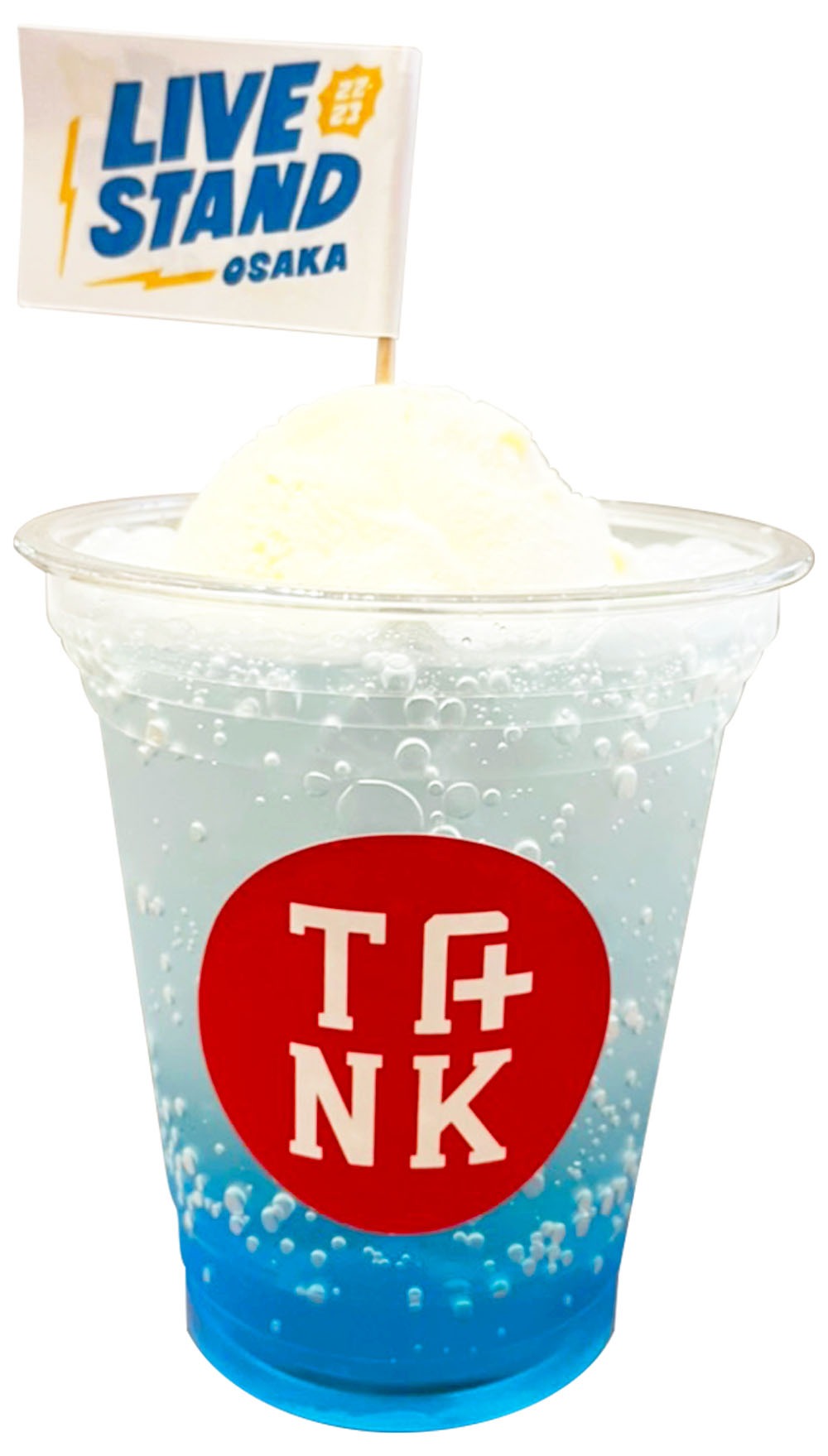 「LIVE STAND 22-23 OSAKA」と心斎橋PARCO ネオン食堂街 B2F TANK酒場／喫茶の期間限定コラボドリンク。