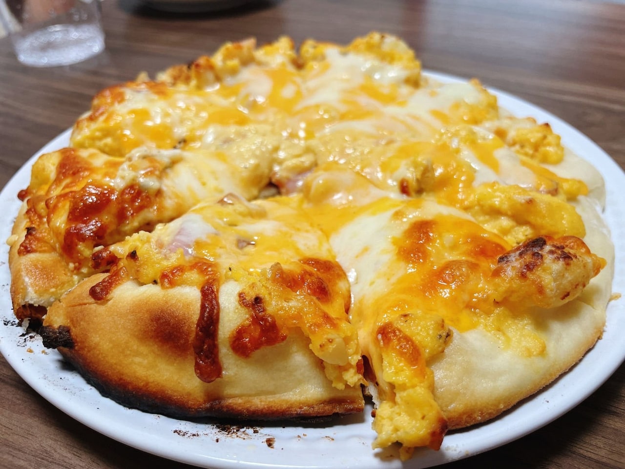 カルボナーラピザが完成！