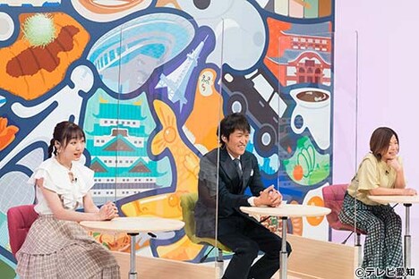 左から、須田亜香里、千原ジュニア、大久保佳代子。(c)テレビ愛知