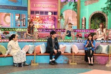 （前列左から）いとうあさこ、麒麟・川島、指原莉乃、（後列左から）藤田ニコル、若槻千夏、生見愛瑠。(c)フジテレビ