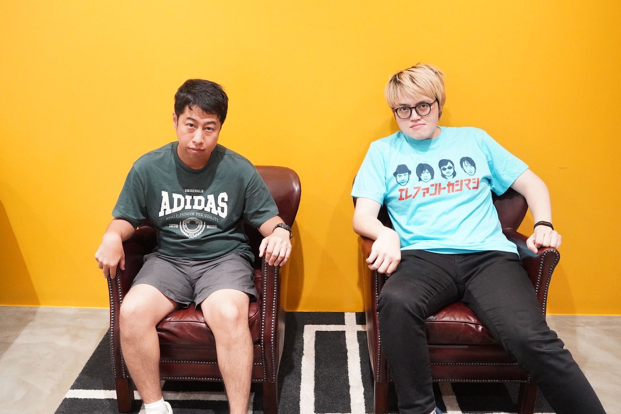 ウエストランド井口（左）と構成作家の飯塚大悟（右）。