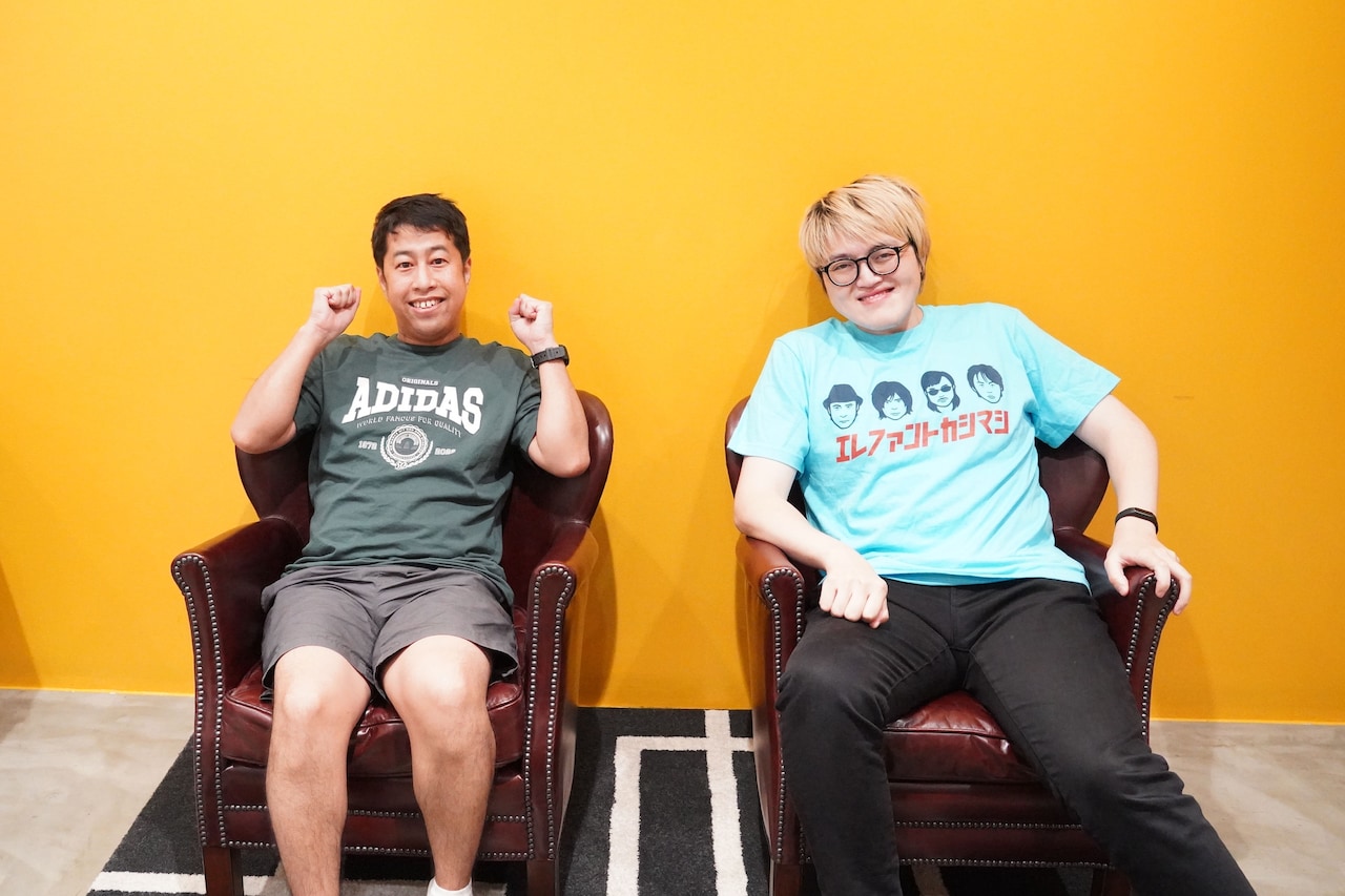 ウエストランド井口（左）と構成作家の飯塚大悟（右）。
