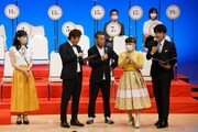 「吉本新喜劇座員総選挙」結果発表イベントの様子。
