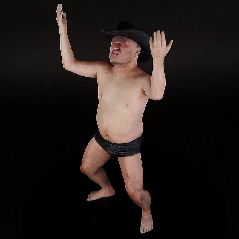 ハリウッドザコシショウの3Dフィギュア。