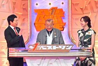 「ザ・ベストワンSP」に出演する（左から）今田耕司、笑福亭鶴瓶、宇賀神メグ（TBSアナウンサー）。(c)TBS