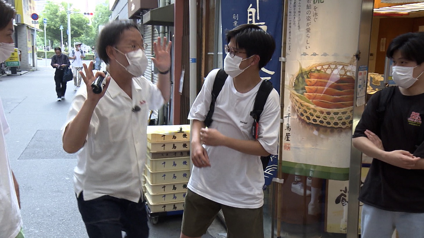 アインシュタインのロケのワンシーン。(c)ABCテレビ