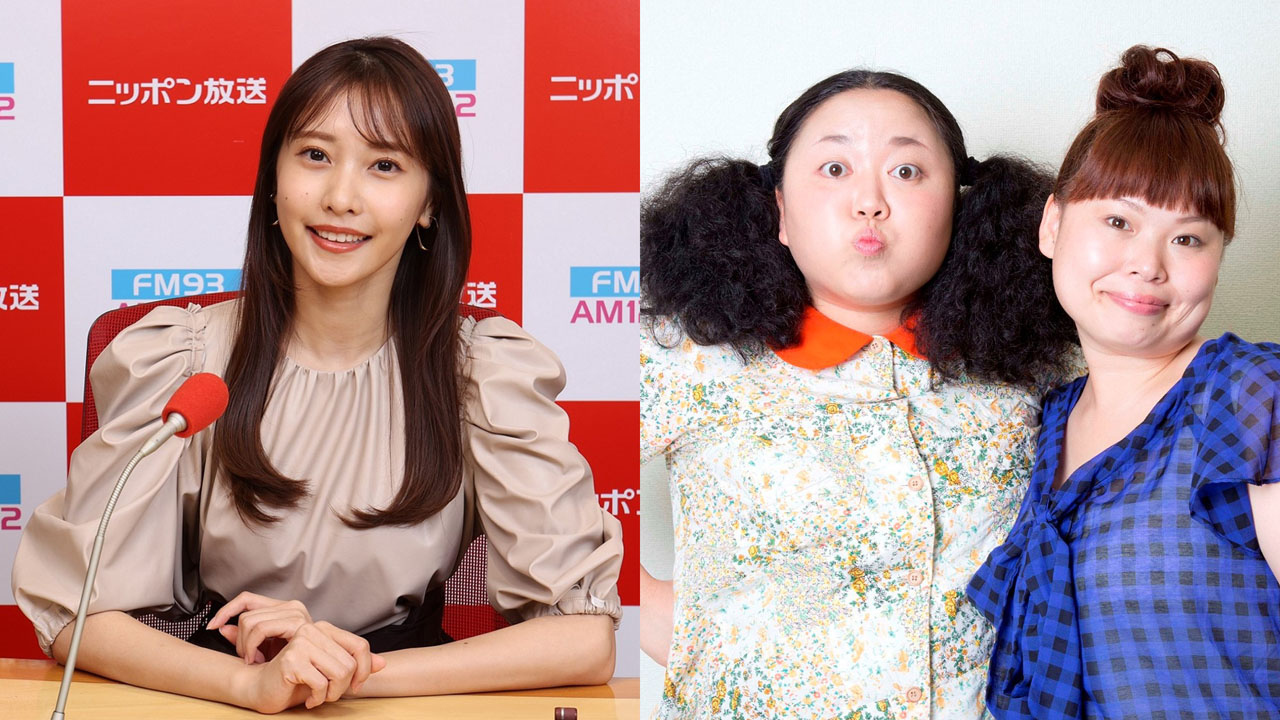 ニッチェ（右）、パーソナリティの佐野ひなこ（左）。