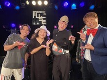 左から許田信介、仲宗根泉、野性爆弾。