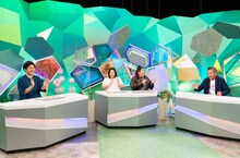 左から、令和喜多みな実・河野、海原やすよ ともこ、笑い飯・哲夫。(c)ABCテレビ