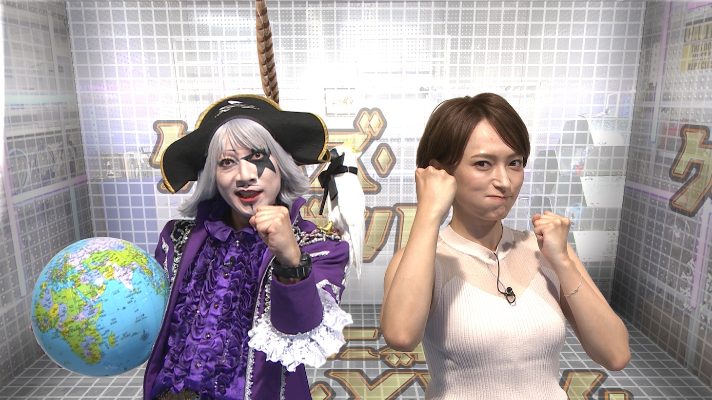 左から、ゴ－☆ジャス、杜野まこ。(c)テレビ朝日