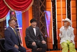 左から、サンドウィッチマン、野沢直子。(c)テレビ朝日