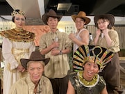 ニューヨーク(前列)と、後列左から、野村真季アナ、河合郁人、おばたのお兄さん、村重杏奈。(c)テレビ朝日