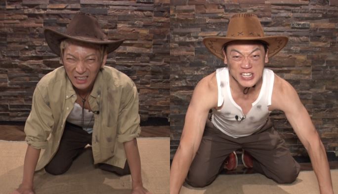左から、ニューヨーク嶋佐、おばたのお兄さん。(c)テレビ朝日