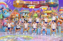 前列左から、ハライチ澤部、狩野英孝、マヂカルラブリー・野田クリスタル、三四郎・小宮、ジャングルポケット斉藤、アンガールズ田中、後列左から、 宮下草薙・草薙、ザ・マミィ酒井、ジェラードンかみちぃ、ネルソンズ・和田まんじゅう、パンサー尾形。(c)テレビ朝日