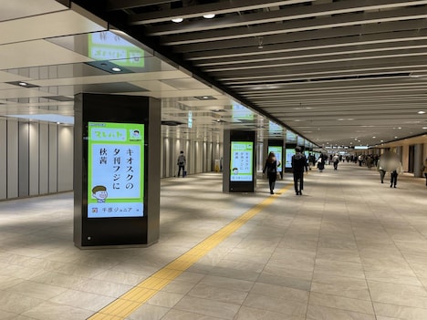 大阪駅前地下道のデジタルサイネージに掲出されている「プレバト!!」の「才能アリ」作品。