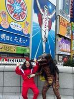 福崎町のキャラクター・ガジロウとアルミカン赤阪。