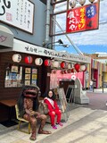 福崎町のキャラクター・ガジロウとアルミカン赤阪。