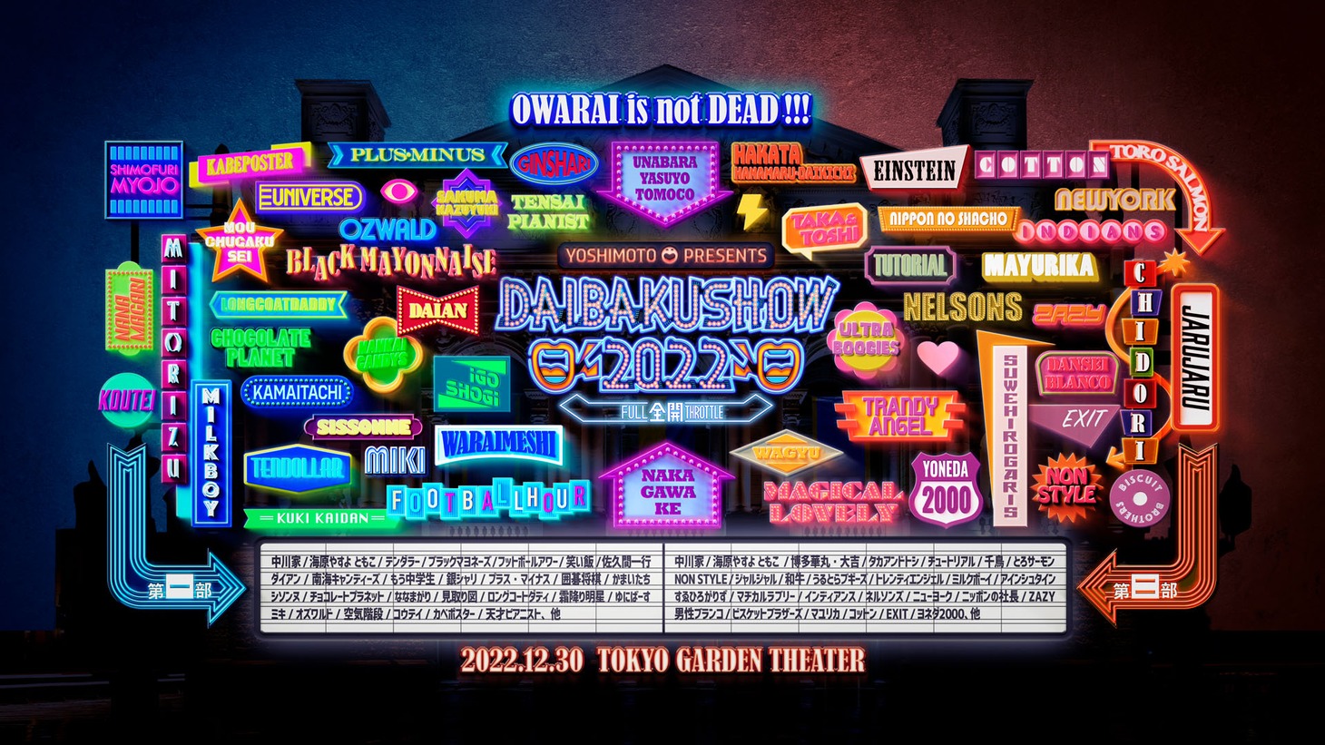 「YOSHIMOTO presents『DAIBAKUSHOW 2022』」ビジュアル第2弾
