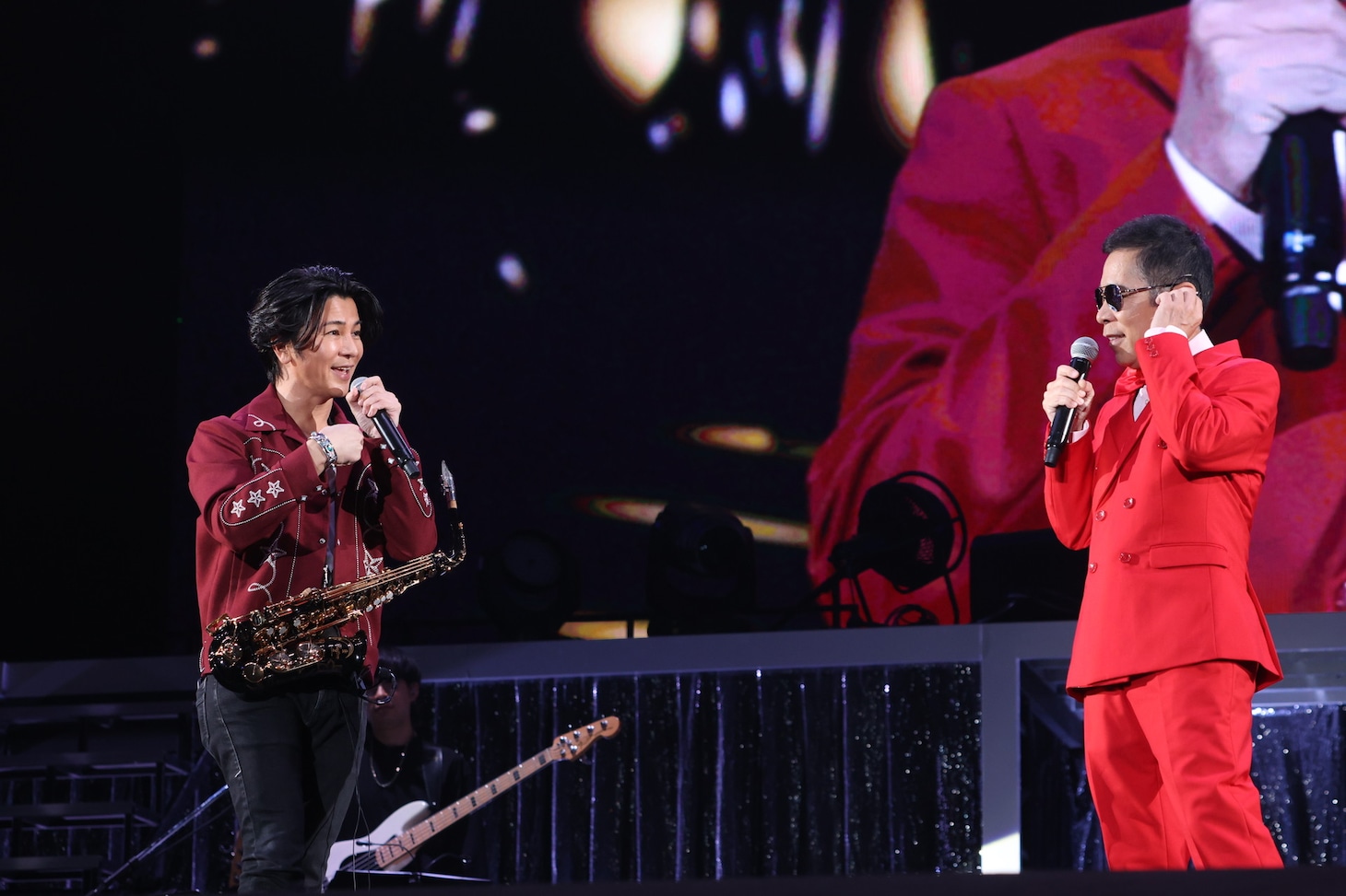 武田真治とナインティナイン岡村。