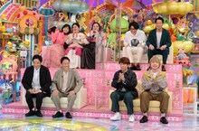 「アメトーーク！」に「相方大好き芸人」として出演する（前列左から）チュートリアル、三四郎、（後列左から）ぼる塾、囲碁将棋。(c)テレビ朝日