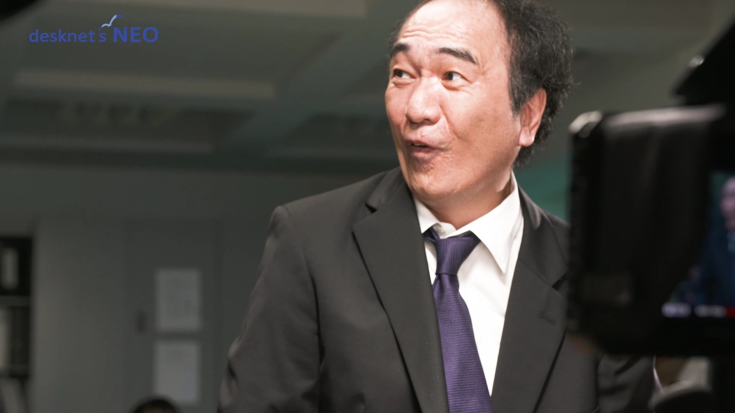 CM撮影中の様子。
