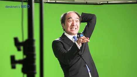 CM撮影中の様子。