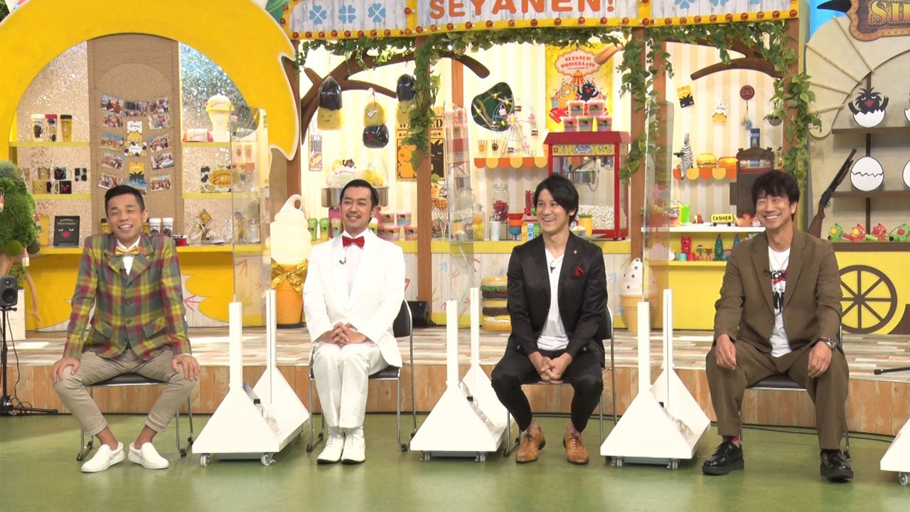 集結したネクスターたち。左からCOWCOW多田、ムーディ勝山、スマイル瀬戸 、テンダラー浜本。