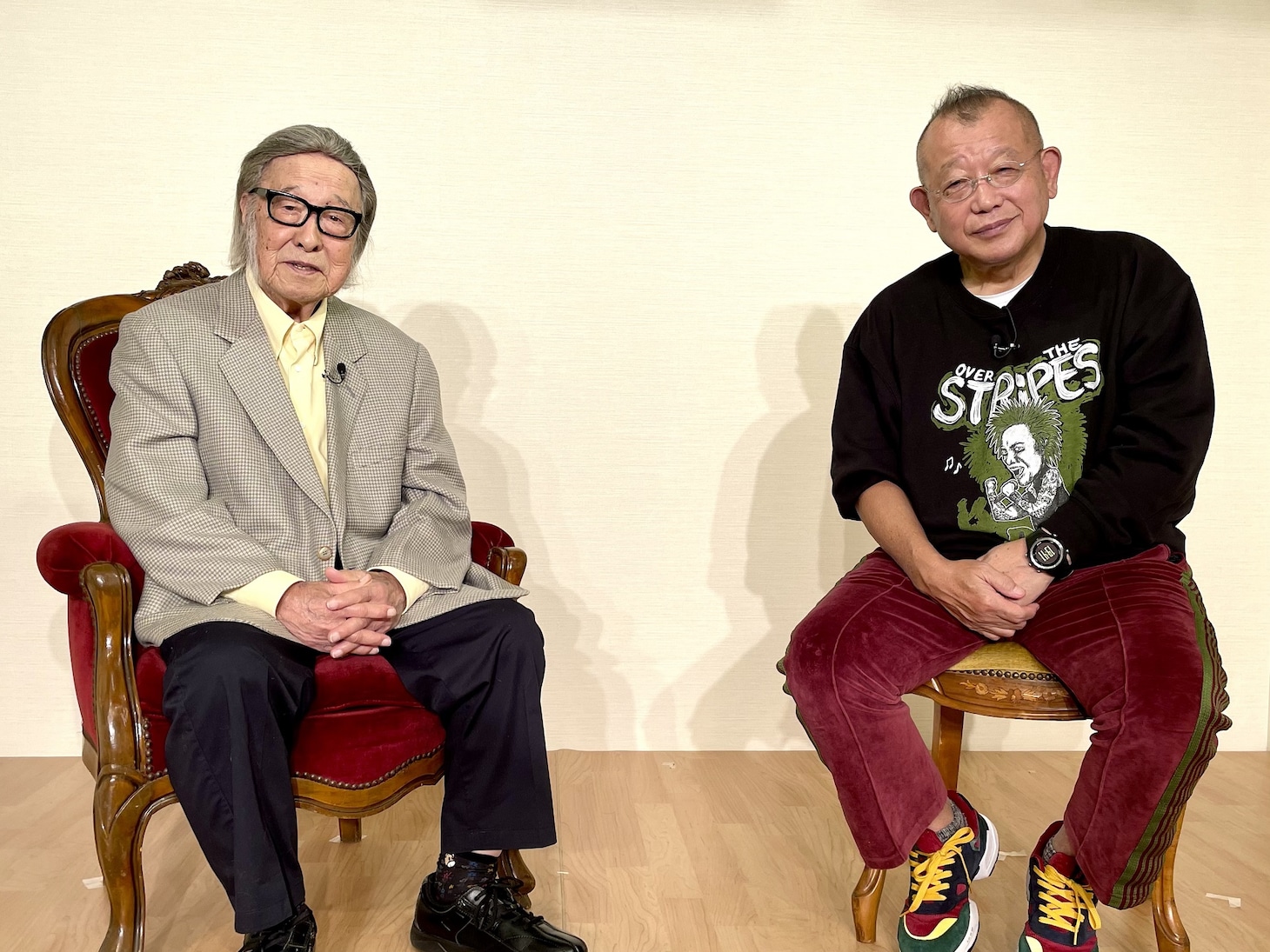 「無学 鶴の間」第7回に出演した（左から）キダ・タロー、笑福亭鶴瓶。