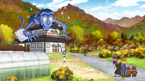 粗品が声を担当する「がしゃどくろ」が登場するワンシーン。