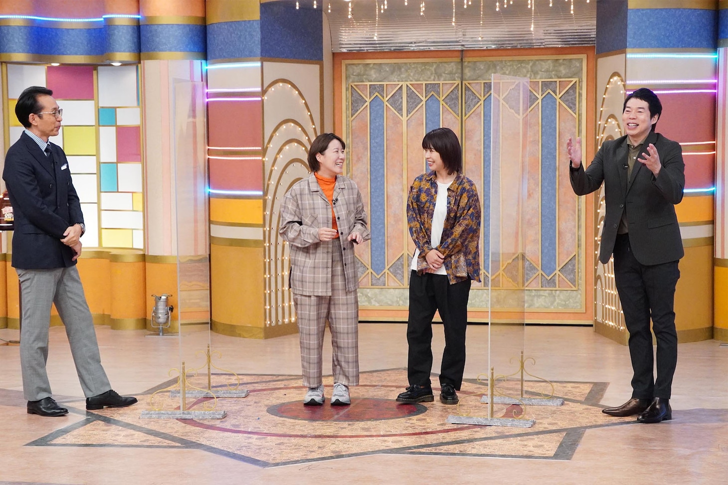 左から福澤朗、Aマッソ村上、加納、今田耕司。(c)テレビ東京