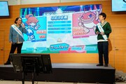 「ぷよぷよeスポーツ」で対戦する見取り図。