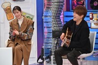 佐藤栞里と小渕健太郎。(c)フジテレビ