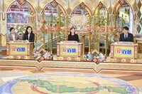 左から、霜降り明星、朝日奈央、ネプチューン原田。(c)テレビ朝日