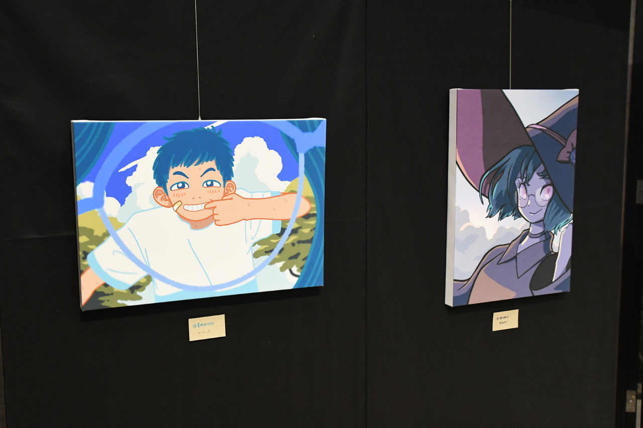 「蛙亭中野イラスト展 お初です、わこつ！」の様子。