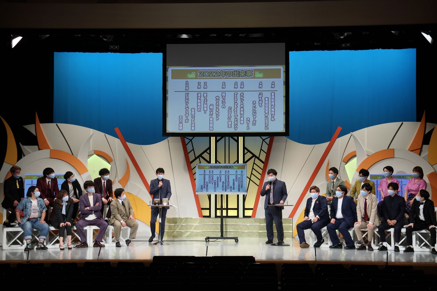 生配信「祝！よしもと漫才劇場8周年・森ノ宮よしもと漫才劇場2周年！」の様子。
