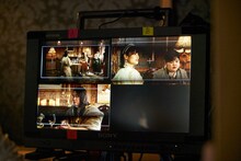 WebCM「ぼる塾Chocolat DUO HOUSE」編の撮影中の様子。