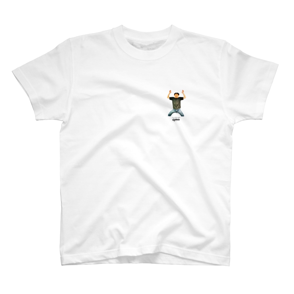 「QJWebカメラ部」発のかが屋・加賀グッズ。Tシャツ。